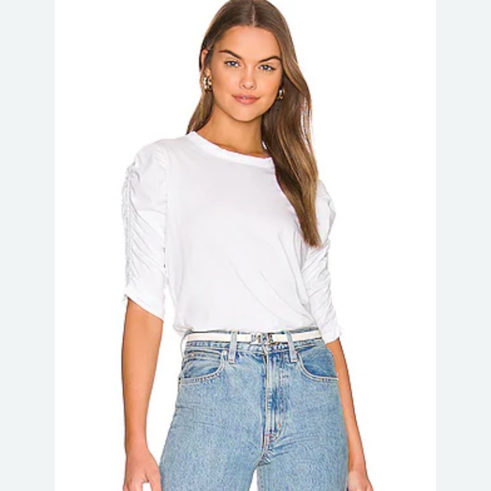 Veronica Beard Jeans Women's White Top. Size L. Made in Peru